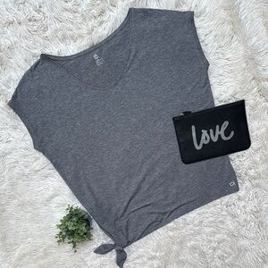🎉HP🎉 Gap Fit Athletic Side Tie Muscle Tee 💗 Gray